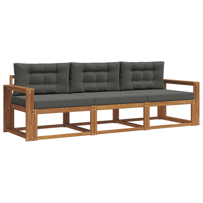 Set de canapele de exterior cu pernă 3 pcs Natural și Antracit - WALTI WALTI