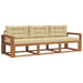 Set de canapele de exterior cu pernă 3 pcs Natural și Bej - WALTI WALTI