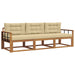 Set de canapele de exterior cu pernă 3 pcs Natural și Bej - WALTI WALTI