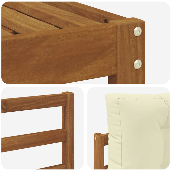 Set de canapele de exterior cu pernă 5 pcs Natural și Crem - WALTI WALTI