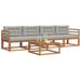Set de canapele de exterior 5 pcs Gri natural și deschis - WALTI WALTI