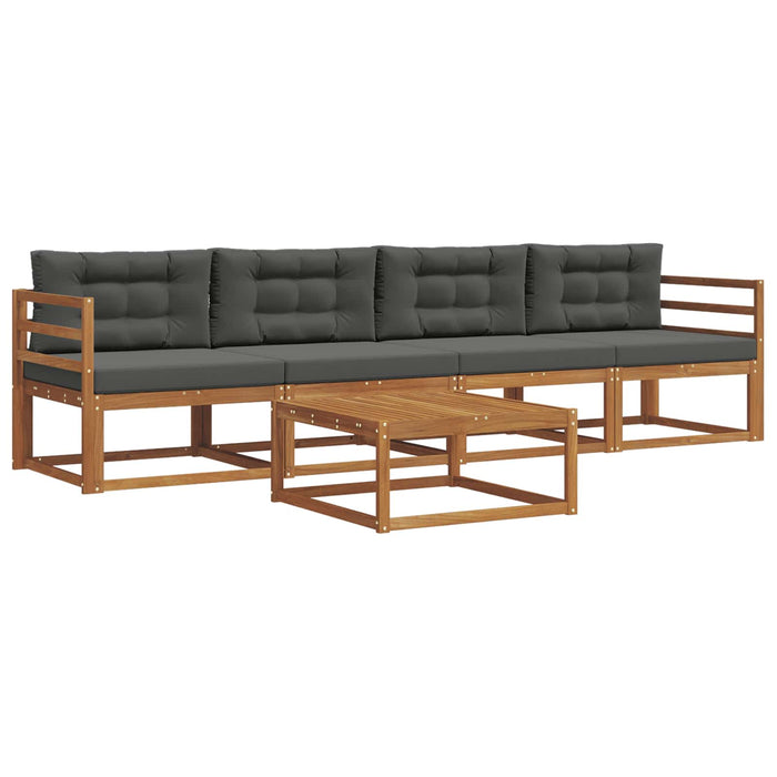 Set de canapele de exterior cu pernă 5 pcs Natural și Antracit - WALTI WALTI