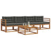 Set de canapele de exterior cu pernă 5 pcs Natural și Antracit - WALTI WALTI