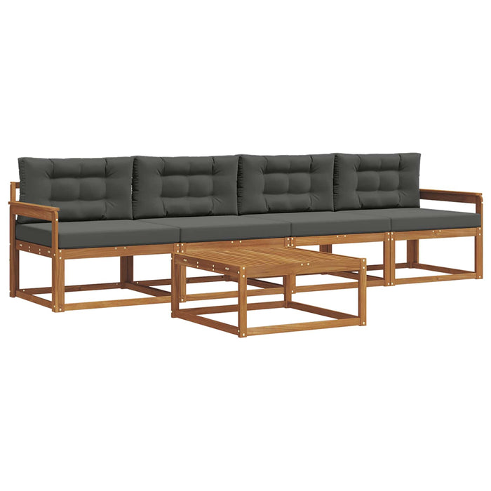 Set de canapele de exterior cu pernă 5 pcs Natural și Antracit - WALTI WALTI