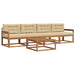 Set de canapele de exterior cu pernă 5 pcs Natural și Bej - WALTI WALTI