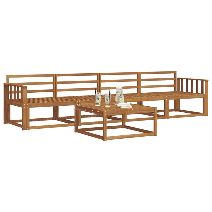Set de canapele de exterior 5 pcs natural Lemn Solid de Acacia - WALTI WALTI