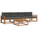 Set de canapele de exterior cu pernă 5 pcs Natural și Antracit - WALTI WALTI