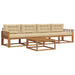 Set de canapele de exterior cu pernă 5 pcs Natural și Bej - WALTI WALTI