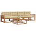 Set de canapele de exterior cu pernă 5 pcs Natural și Bej - WALTI WALTI