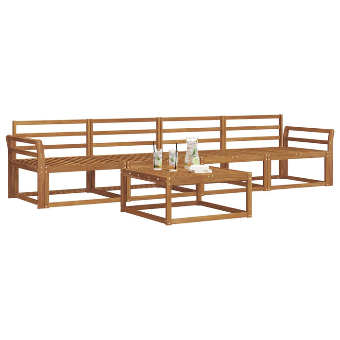 Set de canapele de exterior 5 pcs natural Lemn Solid de Acacia - WALTI WALTI