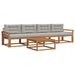 Set de canapele de exterior 5 pcs Gri natural și deschis - WALTI WALTI