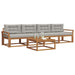 Set de canapele de exterior 5 pcs Gri natural și deschis - WALTI WALTI