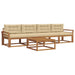 Set de canapele de exterior cu pernă 5 pcs Natural și Bej - WALTI WALTI