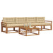 Set de canapele de exterior cu pernă 5 pcs Natural și Bej - WALTI WALTI