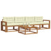 Set de canapele de exterior cu pernă 5 pcs Natural și Crem - WALTI WALTI
