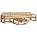 Set de canapele de exterior cu pernă 5 pcs Natural și Bej - WALTI WALTI