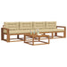 Set de canapele de exterior cu pernă 5 pcs Natural și Bej - WALTI WALTI