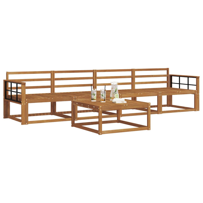Set de canapele de exterior 5 pcs natural Lemn Solid de Acacia - WALTI WALTI