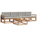 Set de canapele de exterior 5 pcs Gri natural și deschis - WALTI WALTI