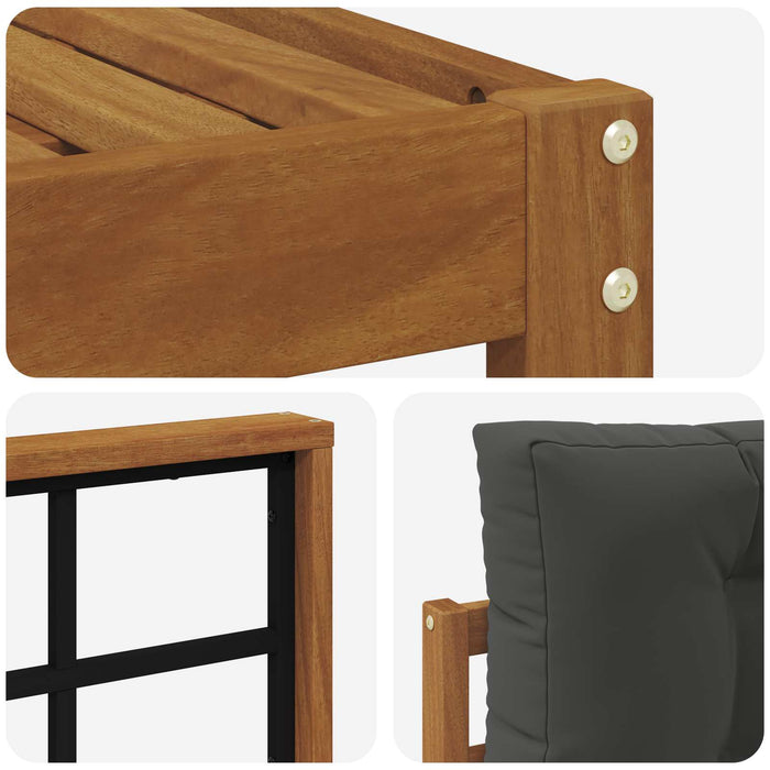 Set de canapele de exterior cu pernă 5 pcs Natural și Antracit - WALTI WALTI