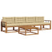 Set de canapele de exterior cu pernă 5 pcs Natural și Bej - WALTI WALTI