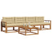 Set de canapele de exterior cu pernă 5 pcs Natural și Bej - WALTI WALTI