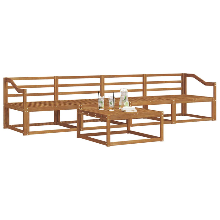Set de canapele de exterior 5 pcs natural Lemn Solid de Acacia - WALTI WALTI