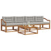 Set de canapele de exterior 5 pcs Gri natural și deschis - WALTI WALTI