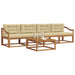 Set de canapele de exterior cu pernă 5 pcs Natural și Bej - WALTI WALTI