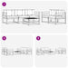 Set de canapele de exterior 6 pcs Gri natural și deschis - WALTI WALTI