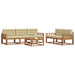 Set de canapele de exterior cu pernă 6 pcs Natural și Bej - WALTI WALTI