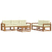 Set de canapele de exterior cu pernă 6 pcs Natural și Crem - WALTI WALTI