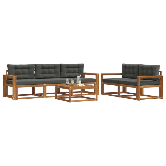 Set de canapele de exterior cu pernă 6 pcs Natural și Antracit - WALTI WALTI