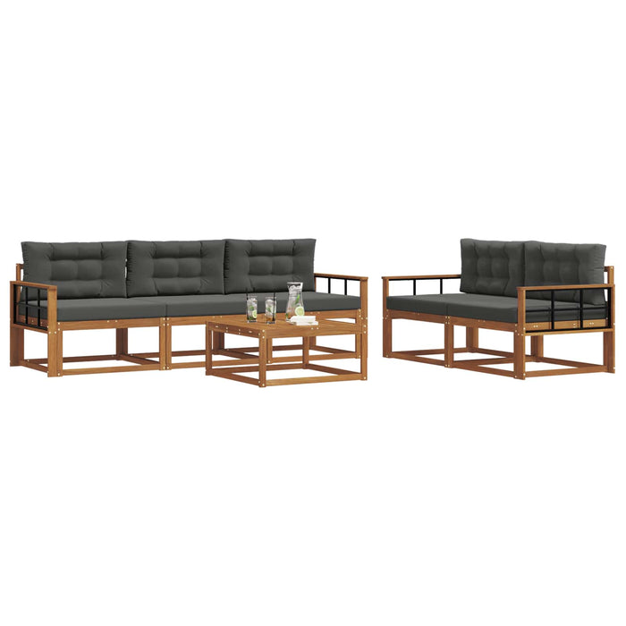 Set de canapele de exterior cu pernă 6 pcs Natural și Antracit - WALTI WALTI