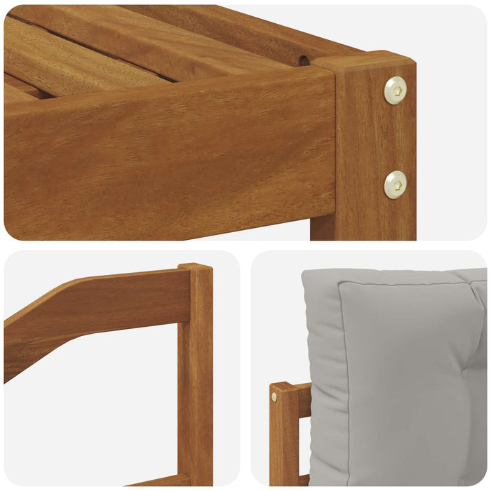 Set de canapele de exterior 6 pcs Gri natural și deschis - WALTI WALTI