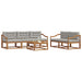 Set de canapele de exterior 6 pcs Gri natural și deschis - WALTI WALTI
