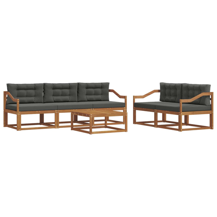 Set de canapele de exterior cu pernă 6 pcs Natural și Antracit - WALTI WALTI
