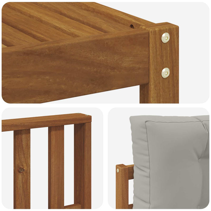 Set de canapele de exterior 7 pcs Gri natural și deschis - WALTI WALTI