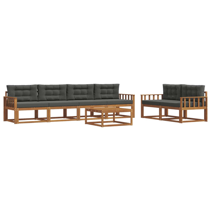 Set de canapele de exterior cu pernă 7 pcs Natural și Antracit - WALTI WALTI