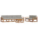 Set de canapele de exterior 7 pcs Gri natural și deschis - WALTI WALTI