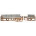 Set de canapele de exterior 7 pcs Gri natural și deschis - WALTI WALTI