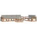 Set de canapele de exterior 7 pcs Gri natural și deschis - WALTI WALTI