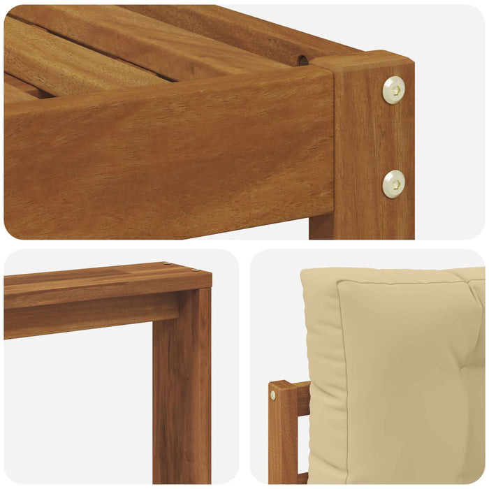 Set de canapele de exterior cu pernă 7 pcs Natural și Bej - WALTI WALTI