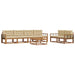 Set de canapele de exterior cu pernă 7 pcs Natural și Bej - WALTI WALTI