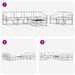 Set de canapele de exterior cu pernă 7 pcs Natural și Crem - WALTI WALTI