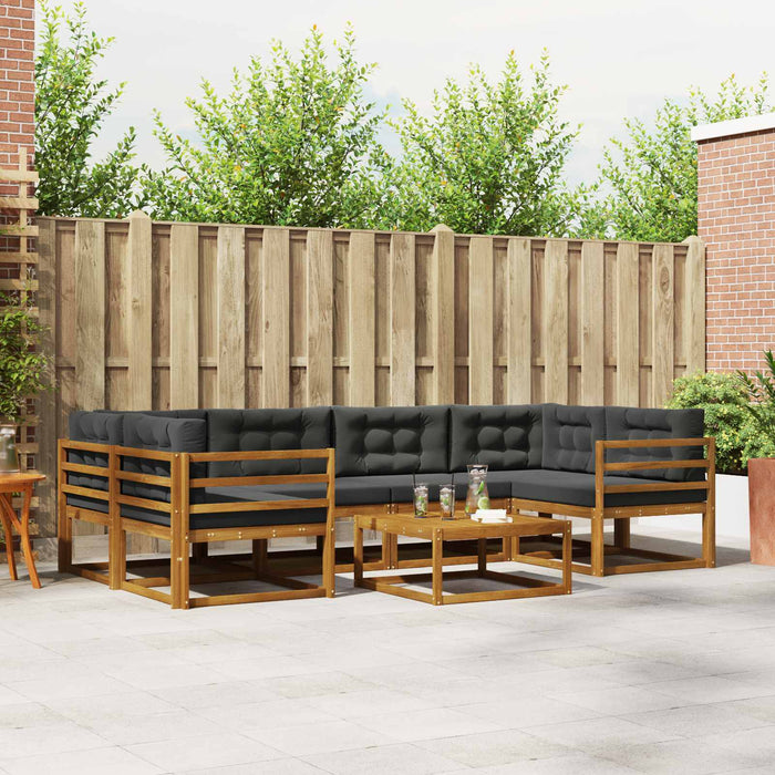 Set de canapele de exterior cu pernă 7 pcs Natural și Antracit - WALTI WALTI