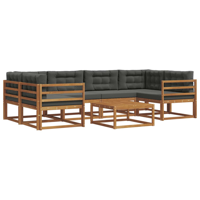 Set de canapele de exterior cu pernă 7 pcs Natural și Antracit - WALTI WALTI