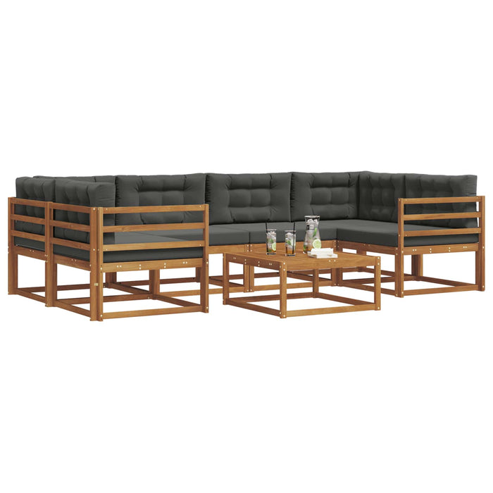 Set de canapele de exterior cu pernă 7 pcs Natural și Antracit - WALTI WALTI