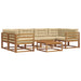 Set de canapele de exterior cu pernă 7 pcs Natural și Bej - WALTI WALTI