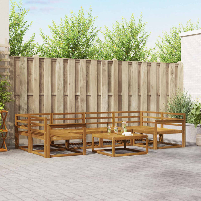 Set de canapele de exterior 7 pcs natural Lemn Solid de Acacia - WALTI WALTI